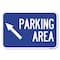 Signmission Parking Area Up Left Arrow Symbol Heavy-Gauge Aluminum Sign, 12" x 18", A-1218-24614 A-1218-24614 - alternate 1